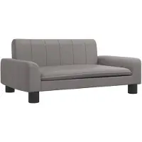 vidaXL Hondenmand 70x45x30 cm kunstleer grijs