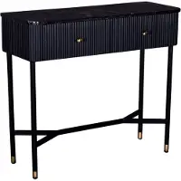 Giga Meubel Halkastje Japandi Zwart met Marmer 90cm