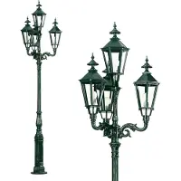 Ks Verlichting Nostalgische tuinlamp Brussel 4-lichts - groen