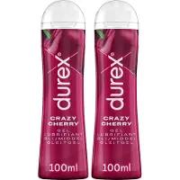 Durex - Glijmiddel - Crazy Cherry - Kers - waterbasis - 100ML x2