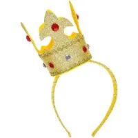Widmann - Koning Midas Hoofdband Met Mini Kroon Goud - Goud - Carnavalskleding - Verkleedkleding