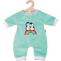 Heless Poppenromper Pinguïn Junior Fluweel Blauw Mt 35-45 Cm