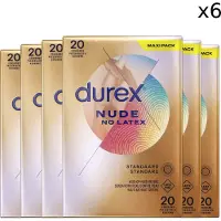 Durex - Condooms - Nude - Latexvrij - 6x 20 stuks