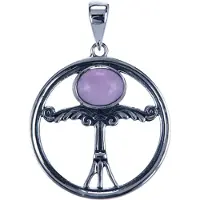 MOOYE ® - Collectie Zilveren Irminsul met amethyst ketting hanger