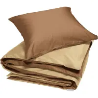 Yumeko Dekbedovertrek set Katoen Satijn 140x220 Bruin - Eco, Bio & Fairtrade