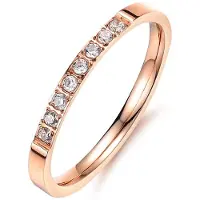 LGT JWLS LGT Jewels dames ring Rose Edelstaal Zirkonia-17mm