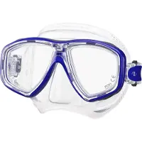 Tusa Freedom Ceos – Duikmasker met twee lenzen, comfortabele pasvorm dicht op het gezicht, Freedom Technology voor comfort en prestaties, hypoallergeen silicone – Transparant/Blauw – M-212 CBL