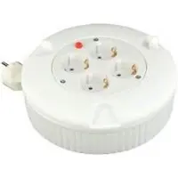 VB-tools Haspel 5 meter 4V 3x1,0mm² + RA dichte box Mini 5meter verlengkabel haspel
