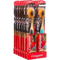 Colgate 360 Charcoal Gold Soft Tandenborstel Tray 12 X 1 Stuk