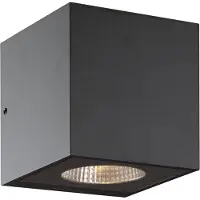 Arcchio LED-wandlamp buiten Tassnim, dimbaar, zwart, Aluminium, Modern, LED wandlamp buiten