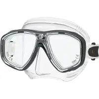 Tusa Freedom Ceos – Duikmasker met twee lenzen, comfortabele pasvorm dicht op het gezicht, Freedom Technology voor comfort en prestaties, hypoallergeen silicone – Zwart/Transparant – M-212 BK