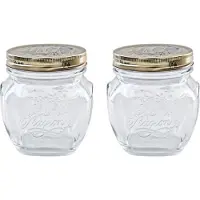 Bormioli Rocco Weckpot/inmaakpot - Set van 5x stuks - met schroefdeksel - 500 ml