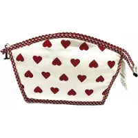 Vagabond -Toilettas-Curved Holdall "Queen of Hearts" 7545-afmeting 22 x 7 x 13 cm.