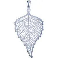 MOOYE ® - Collectie Zilveren Bodhi boomblad 2 ketting hanger