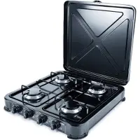 Promis KG400C camping kookplaat 4 zones - kleur zwart