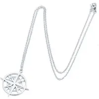 LGT JWLS LGT Jewels Dames ketting kompas Zilverkleurig