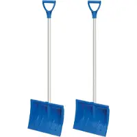 Prosperplast Sneeuwschep - 2x stuks - blauw - kunststof - sneeuwschuiver - 94 cm