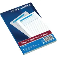 Atlanta Orderboek Djois 185x110mm 50x2vel met carbon wit