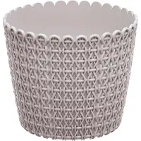 Prosperplast Bloempot Buiten Binnen Rond Nitly 26cm TAUPE / 2 STUKS ! /