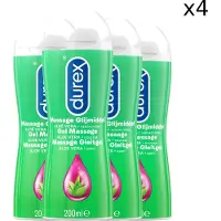 Durex Massage Olie en Glijmiddel 2-in-1 - Aloë Vera - 200ml x4