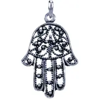 MOOYE ® - Collectie Zilveren Fatima handje ketting hanger - middel