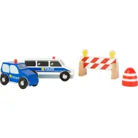 Small Foot houten politievoertuigen met accessoires 4-delig