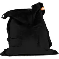 Whoober rechthoek zitzak "St. Tropez" XL velvet zwart - Wasbaar - Zacht en comfortabel