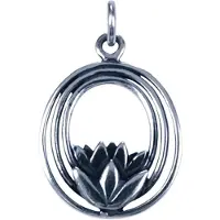 MOOYE ® - Collectie Zilveren Lotus ketting hanger - klein