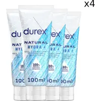 Durex Glijmiddel Natural - Hydraterend - 100% natuurlijk - 100ml x4
