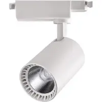 BES LED LED Railverlichting - Track Spot - Lion - 10W - 1 Fase - Rond - Natuurlijk Wit 4200K - Mat Wit - Aluminium