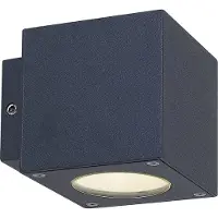 LUCANDE LED-wandlamp buiten JARNO, zwart, Aluminium, Modern, LED wandlamp buiten