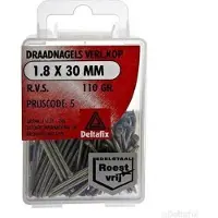 Deltafix spijkers 1,8 x 30 mm - RVS - verloren kop - 110 gram
