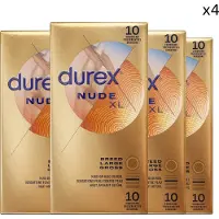 Durex Condooms Nude XL 10st - 4 Stuks - Voordeelverpakking