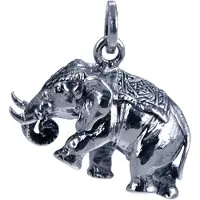 MOOYE ® - Collectie Zilveren Olifant slurf omlaag ketting hanger