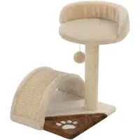 vidaXL Kattenkrabpaal met sisal krabpaal 40 cm beige en bruin