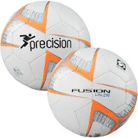 Precision - Voetbal Fusion Lite - Pu - 290 Gram - Wit/oranje/zwart - Maat 5
