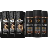 Axe Dark Temptation 3x Deo 150ml & 3x Douchegel 250ml MIX