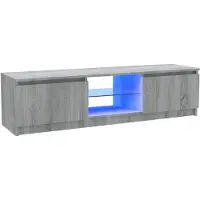 vidaXL Tv-meubel met LED-verlichting 120x30x36 cm grijs sonoma eiken