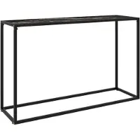 vidaXL Wandtafel 120x35x75 cm gehard glas zwart
