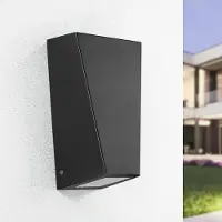 LumenXL 2-lichts RVS badkamerlamp Luisa - zwart