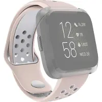 Hama 00086229 Smartwatch Accessoires Band Grijs (Silicone, Roestvrij staal), Horlogebandjes, Grijs, Roze