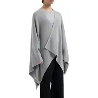 Yumeko Poncho Katoen Grijs - Eco, Bio & Fairtrade