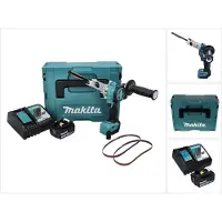 Makita Slijpmachine + polijstmachine, DBS 180 RF1J Accu bandvijl 18 V 9 x 533 mm Borstelloos + 1x accu 3.0 Ah + lader + Makpac (Bandschuurmachine)