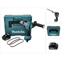 Makita Slijpmachine + polijstmachine, DBS 180 F1J Accu bandvijl 18 V 9 x 533 mm Borstelloos + 1x accu 3,0 Ah + Makpac - zonder lader (Bandschuurmachine)