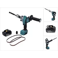 Makita Slijpmachine + polijstmachine, DBS 180 G1 Accu bandvijl 18 V 9 x 533 mm Borstelloos + 1x accu 6.0 Ah - zonder lader (Bandschuurmachine)