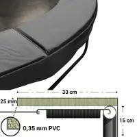 Magic Jump Trampoline Rand Grey 251 cm