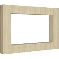 vidaXL 8-delige Tv-meubelset bewerkt hout sonoma eikenkleurig