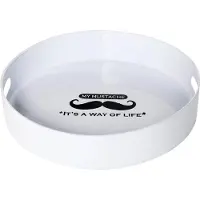 COSY&TRENDY Cosy & Trendy Mustache Dienblad - Rond - Ø 35.5 cm x 6.5 cm