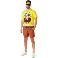 Spongebob Squarepants Kostuum - Suitmaster - SpongeBob Schwammkopf - voor Mannen - meerkleurig | Maat XXL
