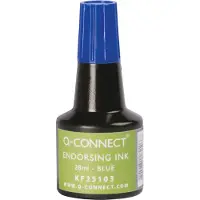 Q-CONNECT stempelinkt | flesje van 28 ml | blauw
